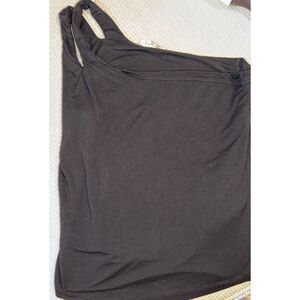 Final Touch Black One Shoulder Tank Top Sleeveless, Excellent Condition